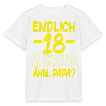 18 Geburtstag Geburtstagsgeschenk volljährig - Stanley/Stella Kinder T-Shirt MINI CREATOR  - Weiß - Vorne - Maike (125cm)