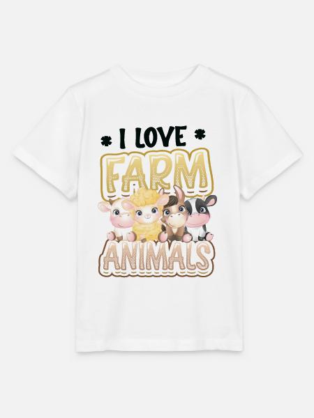 Ich Liebe Bauernhoftiere, Kinderbauernhof - Stanley/Stella Kinder T-Shirt MINI CREATOR - Weiß