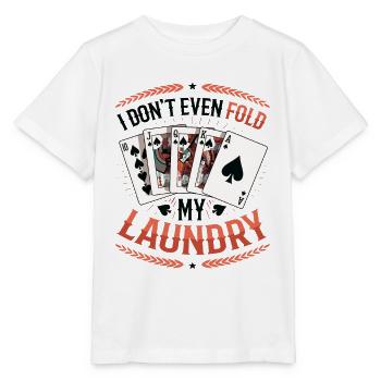 Je ne plie même pas mon linge, casino poker - T-shirt bio MINI CREATOR Stanley/Stella Enfant - blanc - Devant - Maike (125cm)
