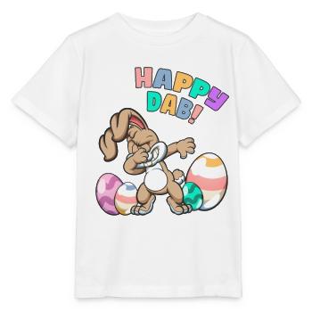 Happy Dab! Osterhase Osterfest - Stanley/Stella Kinder T-Shirt MINI CREATOR  - Weiß - Vorne - Maike (125cm)