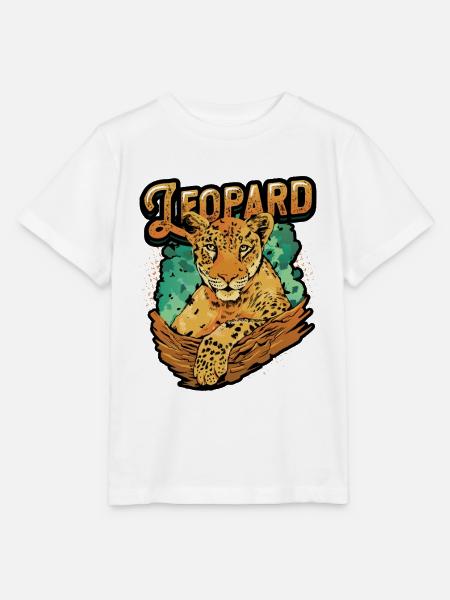 Leopard Lover Leopard Print - Stanley/Stella Kinder T-Shirt MINI CREATOR - Weiß