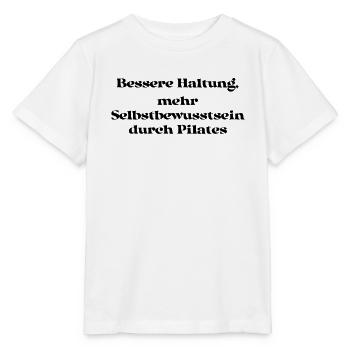 Pilates - Bessere Haltung, mehr Selbstbewusstsein - Stanley/Stella Kinder T-Shirt MINI CREATOR  - Weiß - Vorne - Maike (125cm)
