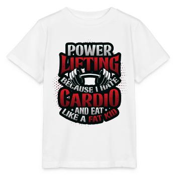 Funny Power Lifting Gewichtheben - Stanley/Stella Kinder T-Shirt MINI CREATOR  - Weiß - Vorne - Maike (125cm)