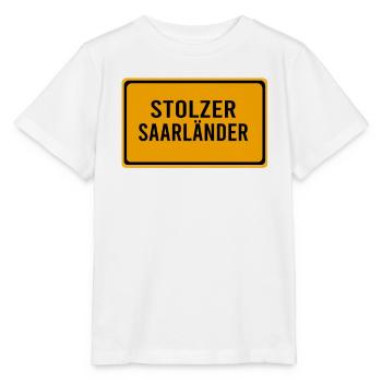 Saarland Saarländer Saarbrücken Saarbrücker Stolz - Stanley/Stella Kinder T-Shirt MINI CREATOR  - Weiß - Vorne - Maike (125cm)