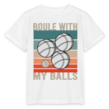 Boule Boccia Ball Sports Petanque Balls Game - Stanley/Stella MINI CREATOR Kids’ T-Shirt - white - Front - Maike (125cm)