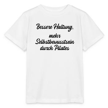 Pilates - Bessere Haltung, mehr Selbstbewusstsein - Stanley/Stella Kinder T-Shirt MINI CREATOR  - Weiß - Vorne - Maike (125cm)