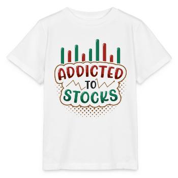 Accro aux actions, marché boursier baissier haussier - T-shirt bio MINI CREATOR Stanley/Stella Enfant - blanc - Devant - Maike (125cm)