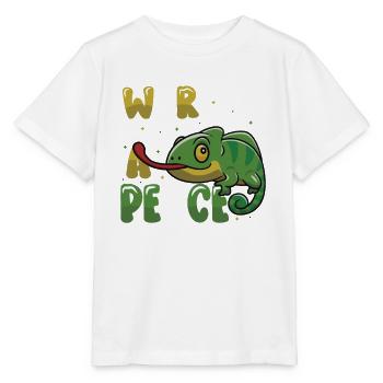 Peace Cameleon, peace movement - Stanley/Stella MINI CREATOR Kids’ T-Shirt - white - Front - Maike (125cm)