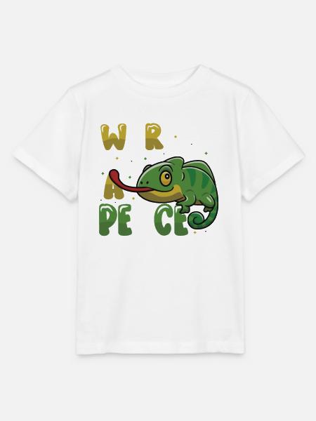 Friedens-Cameleon, Friedensbewegung - Stanley/Stella Kinder T-Shirt MINI CREATOR  - Weiß