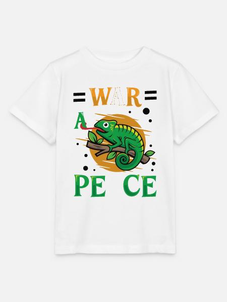 Friedens-Cameleon, Friedensbewegung - Stanley/Stella Kinder T-Shirt MINI CREATOR  - Weiß