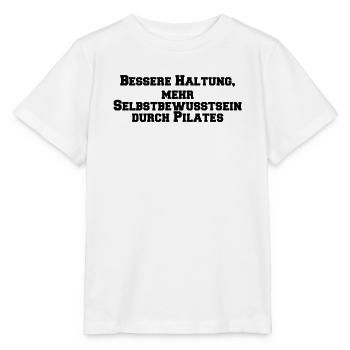 Pilates - Bessere Haltung, mehr Selbstbewusstsein - Stanley/Stella Kinder T-Shirt MINI CREATOR  - Weiß - Vorne - Maike (125cm)