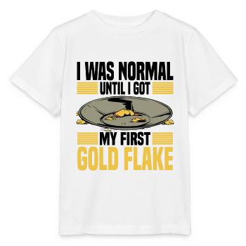 Gold panning - Stanley/Stella MINI CREATOR Kids’ T-Shirt - white - Front - Maike (125cm)