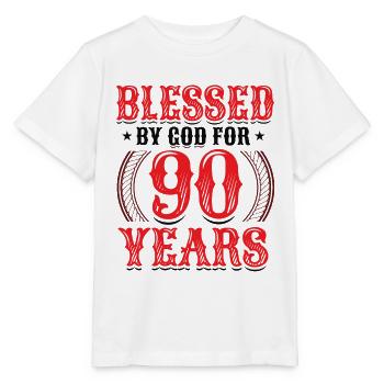 Religious by God for 90 years - Stanley/Stella MINI CREATOR Kids’ T-Shirt - white - Front - Maike (125cm)