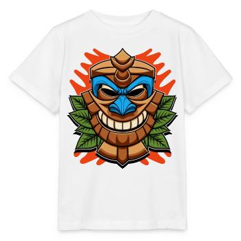 Tiki Statue - Stanley/Stella Kinder T-Shirt MINI CREATOR  - Weiß - Vorne - Maike (125cm)