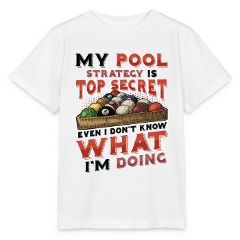Funny pool player, billiards pool league - Stanley/Stella MINI CREATOR Kids’ T-Shirt - white - Front - Maike (125cm)