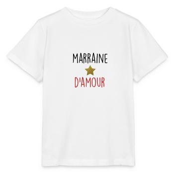 marraine - T-shirt bio MINI CREATOR Stanley/Stella Enfant - blanc - Devant - Maike (125cm)