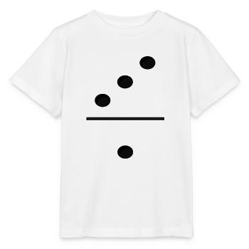 Domino Game Tile 3-1 - Drôle de costume de groupe - T-shirt bio MINI CREATOR Stanley/Stella Enfant - blanc - Devant - Maike (125cm)