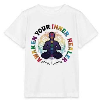 Éveillez votre guérisseur intérieur, Reiki Spirituel - T-shirt bio MINI CREATOR Stanley/Stella Enfant - blanc - Devant - Maike (125cm)