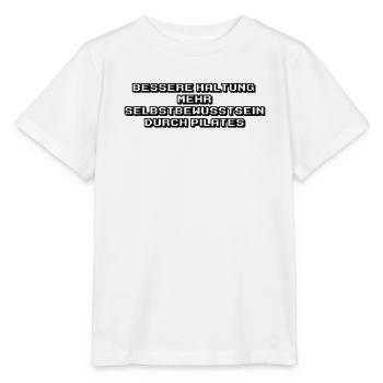 Pilates - Bessere Haltung, mehr Selbstbewusstsein - Stanley/Stella Kinder T-Shirt MINI CREATOR  - Weiß - Vorne - Maike (125cm)