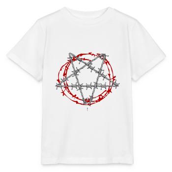 Satan Beelzebub Devil Gothic Pentagram Mystical - Stanley/Stella MINI CREATOR Kids’ T-Shirt - white - Front - Maike (125cm)