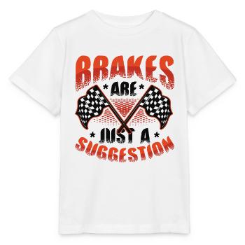 Les freins ne sont qu’une suggestion, Racing Checkered - T-shirt bio MINI CREATOR Stanley/Stella Enfant - blanc - Devant - Maike (125cm)