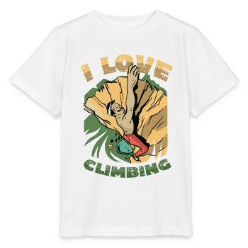 I love rock climbing, rock climbing - Stanley/Stella MINI CREATOR Kids’ T-Shirt - white - Front - Maike (125cm)