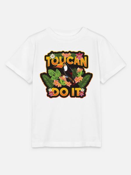 Toucan Do It - Stanley/Stella Kinder T-Shirt MINI CREATOR  - Weiß
