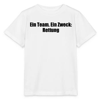 Feuerwehr - Ein Team. Ein Zweck: Rettung - Stanley/Stella Kinder T-Shirt MINI CREATOR  - Weiß - Vorne - Maike (125cm)