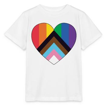 Fierté LGBT amour gagne, nous sommes queer et fiers - T-shirt bio MINI CREATOR Stanley/Stella Enfant - blanc - Devant - Maike (125cm)