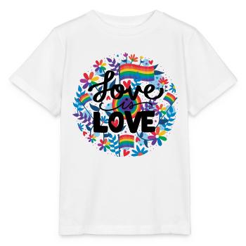 Fierté LGBT amour gagne, nous sommes queer et fiers - T-shirt bio MINI CREATOR Stanley/Stella Enfant - blanc - Devant - Maike (125cm)