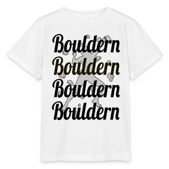 Bloc, bloc, escalade, bloc, bloc - T-shirt bio MINI CREATOR Stanley/Stella Enfant - blanc - Devant - Maike (125cm)