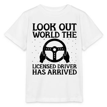 Driving License Passed New Driver Permit Driving S - Stanley/Stella MINI CREATOR Kids’ T-Shirt - white - Front - Maike (125cm)