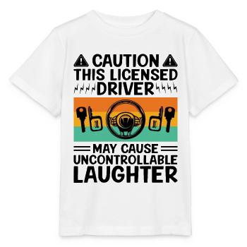 Driving License Passed New Driver Permit Driving S - Stanley/Stella MINI CREATOR Kids’ T-Shirt - white - Front - Maike (125cm)