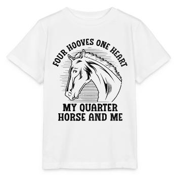 American Quarter Horse Equestrian Horse Lover Hors - T-shirt bio MINI CREATOR Stanley/Stella Enfant - blanc - Devant - Maike (125cm)