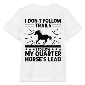 American Quarter Horse Equestrian Horse Lover Hors - T-shirt bio MINI CREATOR Stanley/Stella Enfant - blanc - Devant - Maike (125cm)