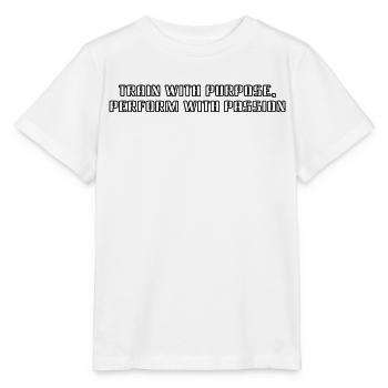 Fitness - Train with purpose, perform with - Stanley/Stella MINI CREATOR Kids’ T-Shirt - white - Front - Maike (125cm)