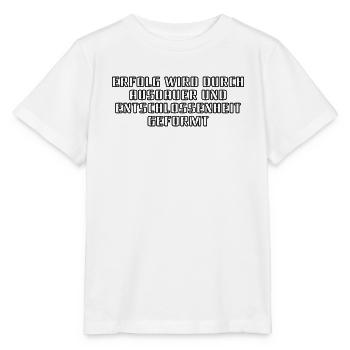 Fitness - Erfolg wird durch Ausdauer und - Stanley/Stella Kinder T-Shirt MINI CREATOR  - Weiß - Vorne - Maike (125cm)
