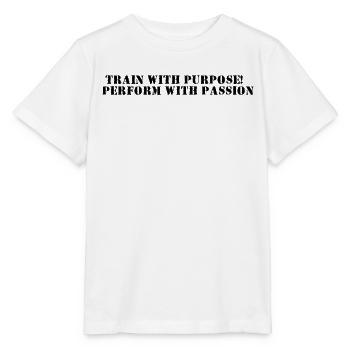 Fitness - Train with purpose, perform with - Stanley/Stella MINI CREATOR Kids’ T-Shirt - white - Front - Maike (125cm)