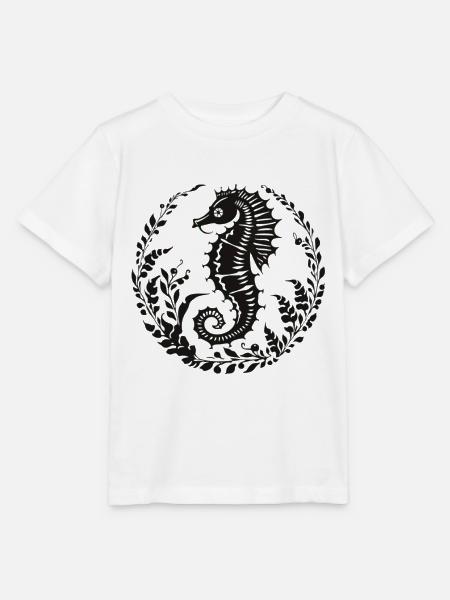 Seepferdchen Unterwasserwelt - Stanley/Stella Kinder T-Shirt MINI CREATOR - Weiß