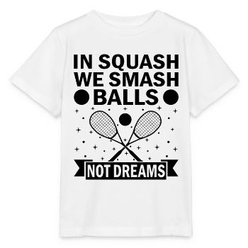 Squashspieler Squash-Tennisspieler Raquetball-Spor - Stanley/Stella Kinder T-Shirt MINI CREATOR  - Weiß - Vorne - Maike (125cm)