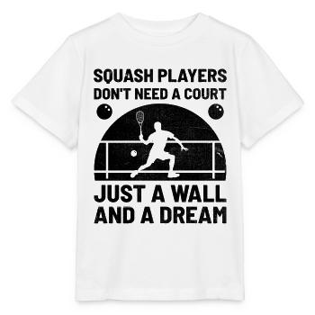 Squashspieler Squash-Tennisspieler Raquetball-Spor - Stanley/Stella Kinder T-Shirt MINI CREATOR  - Weiß - Vorne - Maike (125cm)