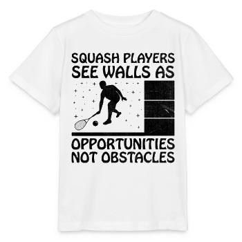 Squashspieler Squash Tennisspieler Raquetball Spor - Stanley/Stella Kinder T-Shirt MINI CREATOR  - Weiß - Vorne - Maike (125cm)