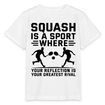 Squashspieler Squash-Tennisspieler Raquetball-Spor - Stanley/Stella Kinder T-Shirt MINI CREATOR  - Weiß - Vorne - Maike (125cm)