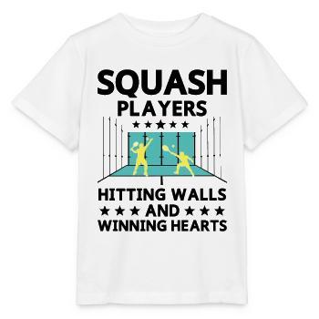 Squashspieler Squash Tennisspieler Raquetball Spor - Stanley/Stella Kinder T-Shirt MINI CREATOR  - Weiß - Vorne - Maike (125cm)