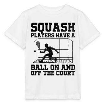Squashspieler Squash Tennisspieler Raquetball Spor - Stanley/Stella Kinder T-Shirt MINI CREATOR  - Weiß - Vorne - Maike (125cm)