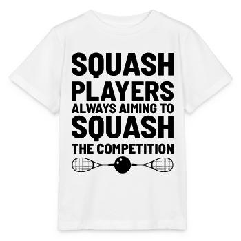 Squashspieler Squash-Tennisspieler Raquetball-Spor - Stanley/Stella Kinder T-Shirt MINI CREATOR  - Weiß - Vorne - Maike (125cm)