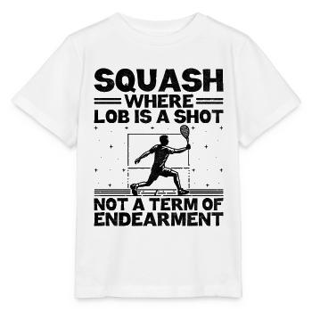 Squashspieler Squash-Tennisspieler Raquetball-Spor - Stanley/Stella Kinder T-Shirt MINI CREATOR  - Weiß - Vorne - Maike (125cm)