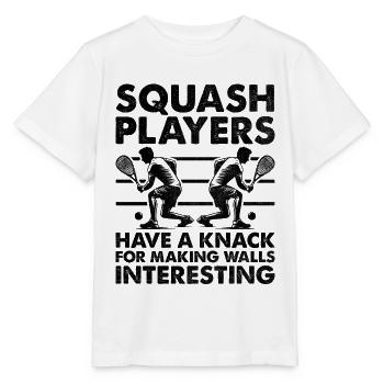 Squashspieler Squash-Tennisspieler Raquetball-Spor - Stanley/Stella Kinder T-Shirt MINI CREATOR  - Weiß - Vorne - Maike (125cm)