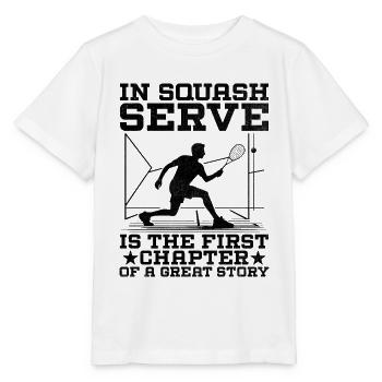 Squashspieler Squash-Tennisspieler Raquetball-Spor - Stanley/Stella Kinder T-Shirt MINI CREATOR  - Weiß - Vorne - Maike (125cm)