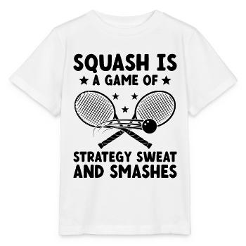 Squashspieler Squash-Tennisspieler Raquetball-Spor - Stanley/Stella Kinder T-Shirt MINI CREATOR  - Weiß - Vorne - Maike (125cm)